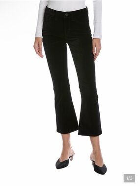 Frame Denim Le Crop Mini Corduroy Bootcut Jeans 23 Black